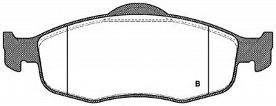 OPEN PARTS bpa043200 -  Комплект тормозных колодок, дисковый тормоз